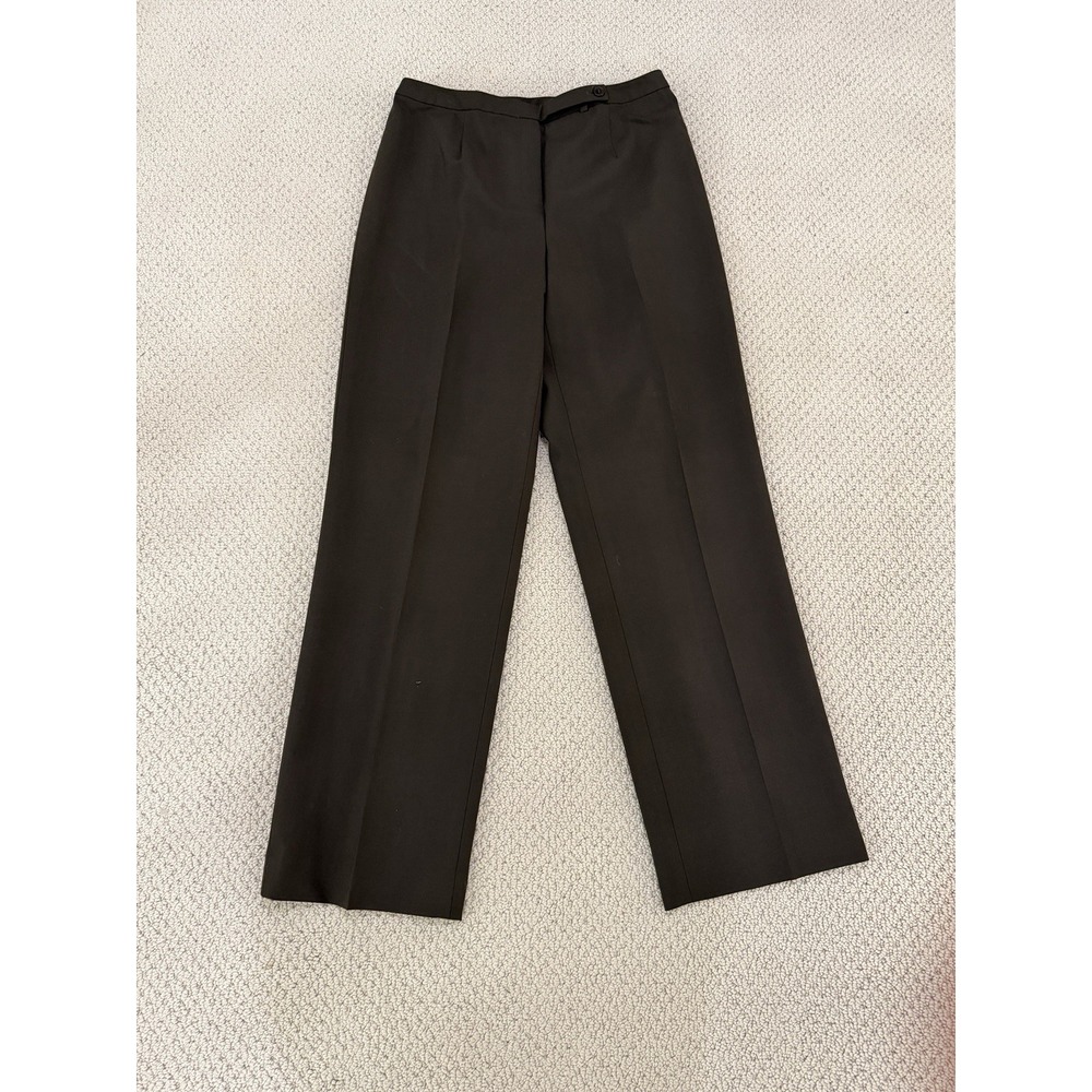 loft women brown wool blend dress pants size 10